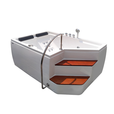 66" 2 Person Air Bathtub For Adults Air Jet Soaking Tub Freestanding